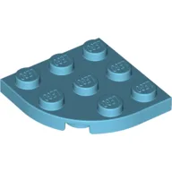 Plate Round Corner 3 x 3 / Medium Azure