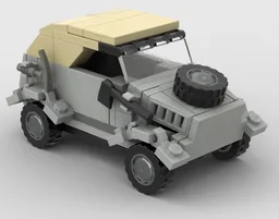 Kübelwagen (WW2) VW Typ 82 [minifigure scale]