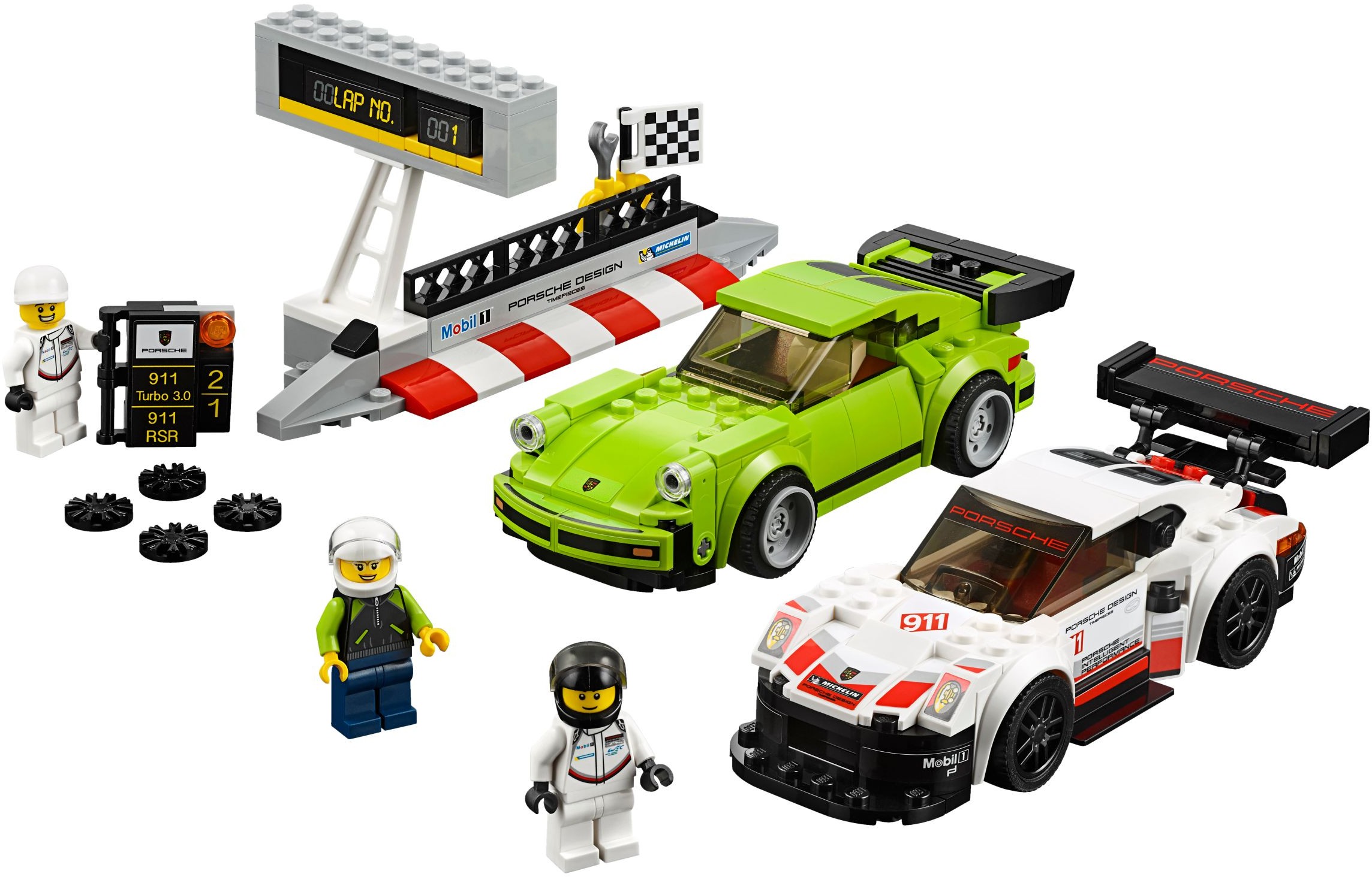 Lego Porsche 911 RSR and 911 Turbo 3.0