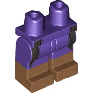 Hips with Dark Purple Legs and Nougat Boots Pattern with Wetsuit Print / Dark Purple