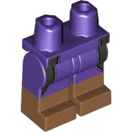 Lego Hips with Dark Purple Legs and Nougat Boots Pattern with Wetsuit Print / Dark Purple