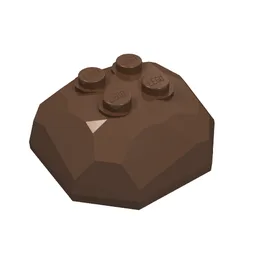 Rock Boulder 4 x 4, Top / Brown