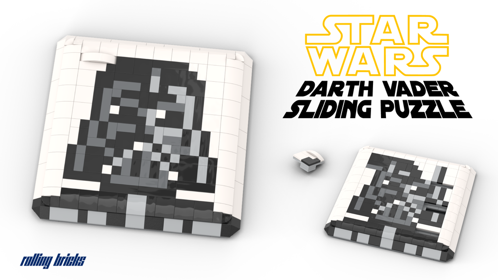 Lego 8-Bit Lord Vader Sliding Puzzle Game