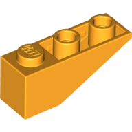 Lego Brick Sloped Inverted 33° 3 x 1 with Internal Stopper and No Front Stud Connection / Bright Light Orange