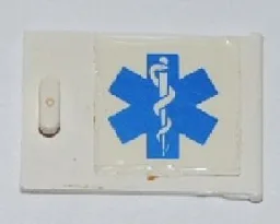 Container, Cupboard 2 x 3 x 2 Door with EMT Star of Life to Right of Handle Pattern (Sticker) - Sets 7726 / 7902