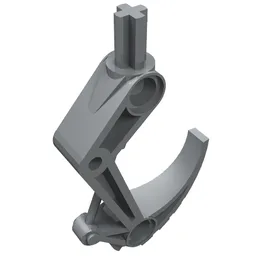 Large Figure Weapon, Claw Hook with Axle / Pearl Light Gray