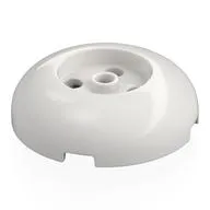 Brick Round 4 x 4 Dome Top with Round 2 x 2 Recessed, 4 Studs / White