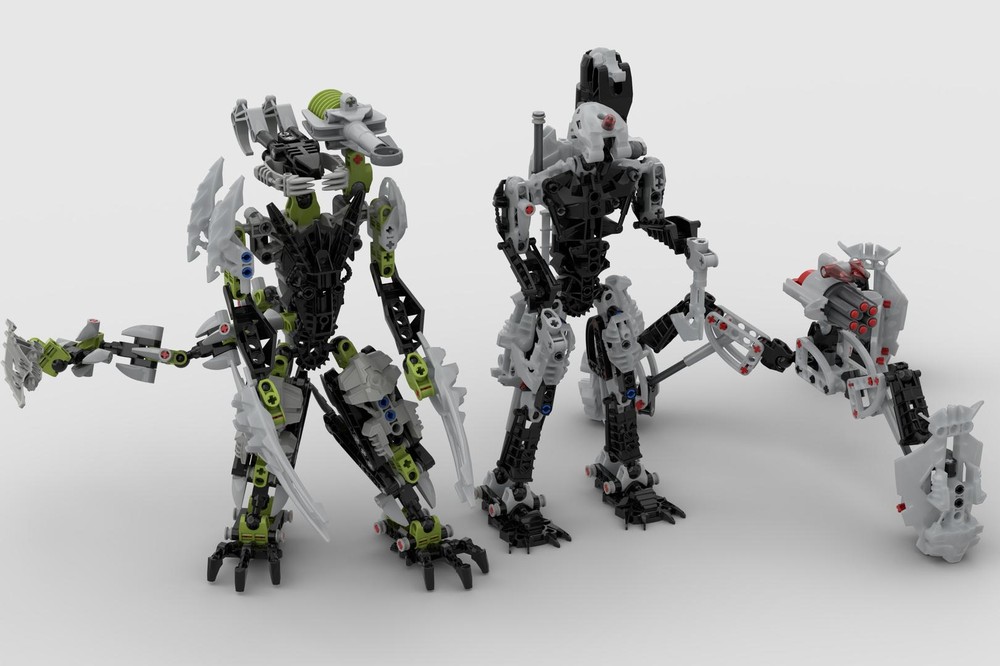 Lego Project - Bionicle Shall Rise Again -Marendar robotic and mutated version with Na-Udui (Fan project)