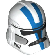 Helmet Clone Trooper Phase 2, Closed Front, 501st Legion Blue Markings Print / White