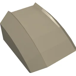 Brick Curved 2 x 2 with Lip, No Studs / Dark Tan