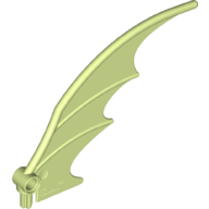 Lego Creature Body Part, Dragon Wing 8 x 10 [Plain] / Yellowish Green