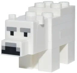 Minecraft Polar Bear Baby Cub - Brick Built