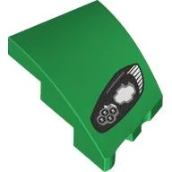 Brick Wedged, Curved 3 x 2 with Stud Notch Left with Headlight Print