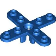 Propeller 4 Blade 5 Diameter with Rounded Ends, Open Hub / Blue