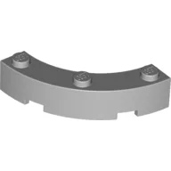 Brick Round Corner 4 x 4 Macaroni Wide with 3 Studs / Light Bluish Gray