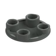 Lego Plate Round 2 x 2 with Rounded Bottom [Boat Stud] / Dark Gray