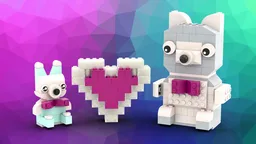 11033 Heart, Teddy bear and Bunny