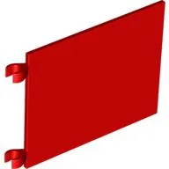 Flag 6 x 4 with O-Clips / Red
