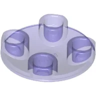 Plate Round 2 x 2 with Rounded Bottom [Boat Stud] / Trans-Purple