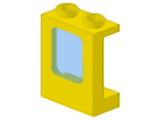 Lego Window 1 x 2 x 2 Plane, Single Top Hole and Double Bottom Holes for Glass with Trans-Light Blue Glass (2377 / 4862)
