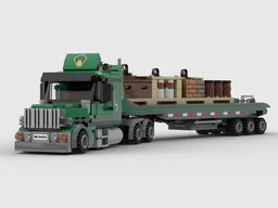 Cargo Truck & Flatbed Trailer