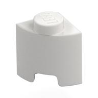 Lego Brick Round, Quarter 1 x 1 / White