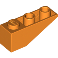Lego Brick Sloped Inverted 33° 3 x 1 with Internal Stopper and No Front Stud Connection / Orange