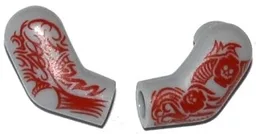 Arm, (Matching Left and Right) Pair with Red Tattoo Pattern