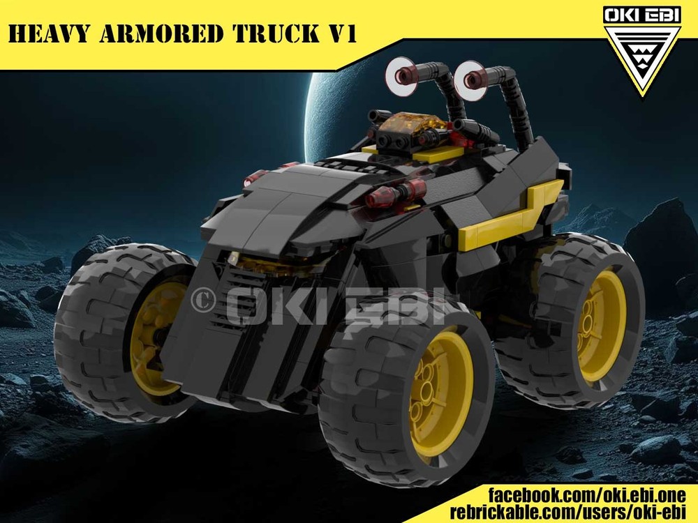 Lego Heavy Armored Truck V1 in Blacktron Design