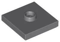 Plate Special 2 x 2 with Groove and Center Stud (Jumper) / Dark Bluish Gray