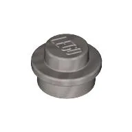 Plate Round 1 x 1 with Solid Stud / Pearl Light Gray