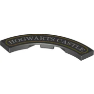 Tile 4 x 4 Curved, Macaroni with 'Hogwarts Castle' Print