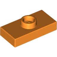 Lego Plate Special 1 x 2 with 1 Stud without Groove (Jumper) / Orange