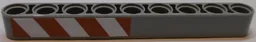 Technic, Liftarm Thick 1 x 9 with Red and White Danger Stripes Pattern (Sticker) - Set 42055