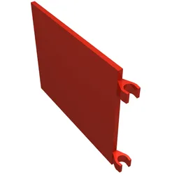 Flag 6 x 4 with O-Clips / Red