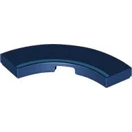 Tile 3 x 3 Curved, Macaroni with Dark Azure Stripe Print