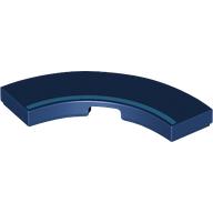 Lego Tile 3 x 3 Curved, Macaroni with Dark Azure Stripe print