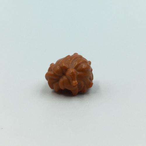 Lego Hair Tousled and Sticking Out on Both Sides / Dark Orange