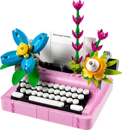 Typewriter with Flowers