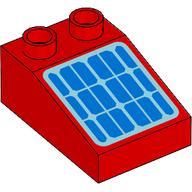 Lego Duplo Brick 3 x 2 Slope 33° with Solar Panel print