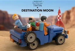 TINTIN'S Blue Willys Jeep - Destination Moon | Jeep Willys bleue de TINTIN - Objectif Lune