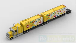 Lego delivery road train