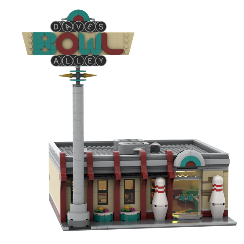 Lego Retro Bowling Alley 32x32 modular