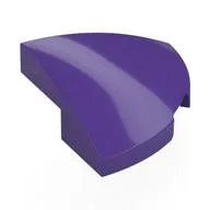 Brick Round Corner, Curved 2 x 2 x 2/3 Quarter Circle With 1 x 1 Bottom Cutout / Dark Purple