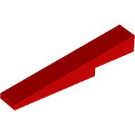 Lego Brick Sloped 1 x 6 x 1 with 1 x 2 x 1/3 Cutout / Red
