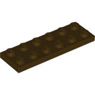 Lego Plate 2 x 6 / Dark Brown
