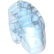 Large Figure Head Connector Block (Glatorian) / Trans-Medium Blue