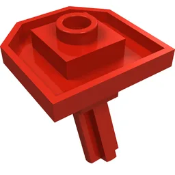 Large Figure Shield Holder with Technic Axle / Red