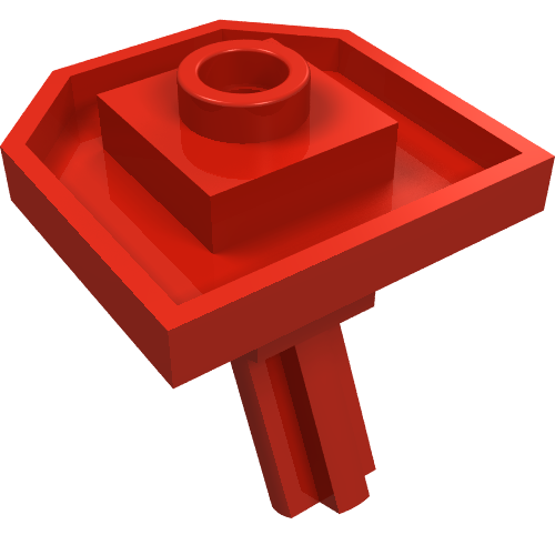 Lego Large Figure Shield Holder with Technic Axle / Red