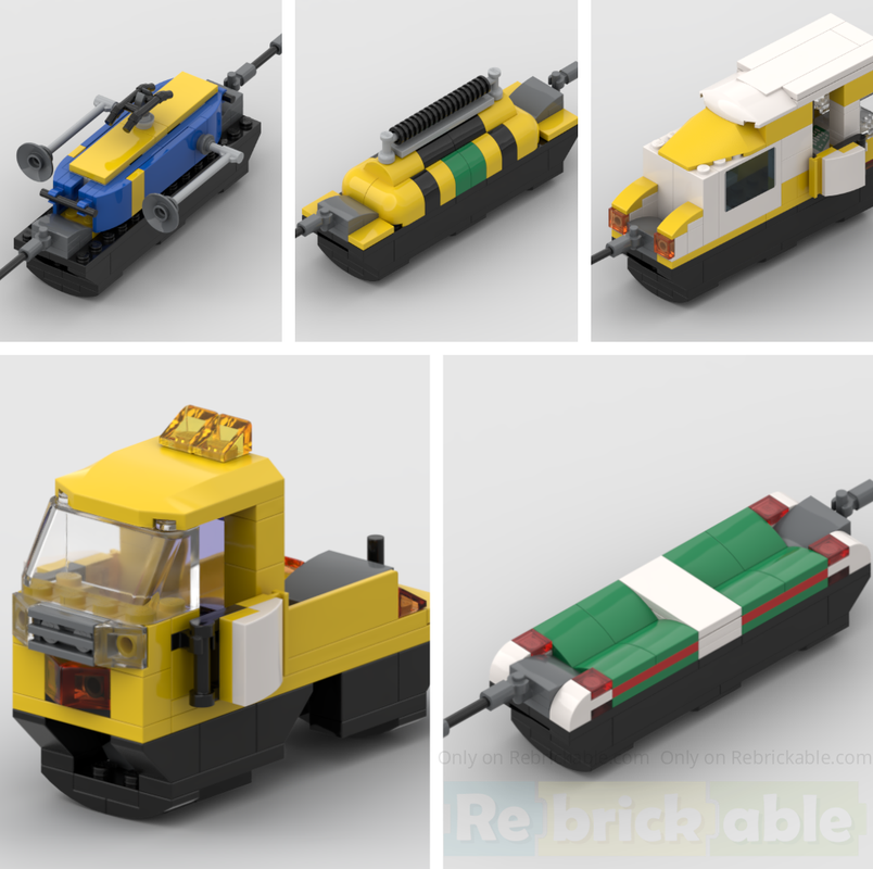 Lego Hover Train Engine. 3 cars and Caboose
